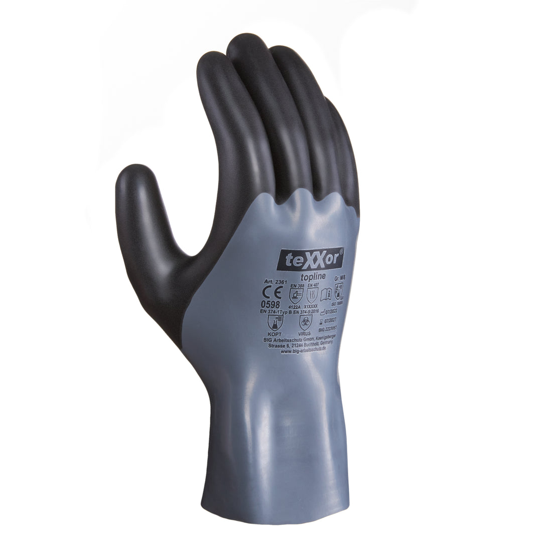 teXXor® Chemikalienschutz-Handschuhe NITRIL-arbeitskleidung-gmbh