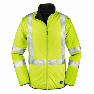 4PROTECT® Warnschutz-Softshellwendejacke RENO - arbeitskleidung-gmbh