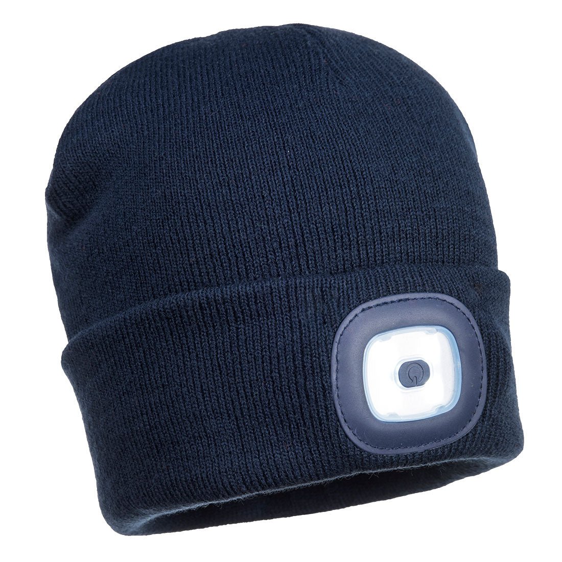 Beanie mit wiederaufladbaren LED - Leuchten vorn und hinten - arbeitskleidung-gmbh