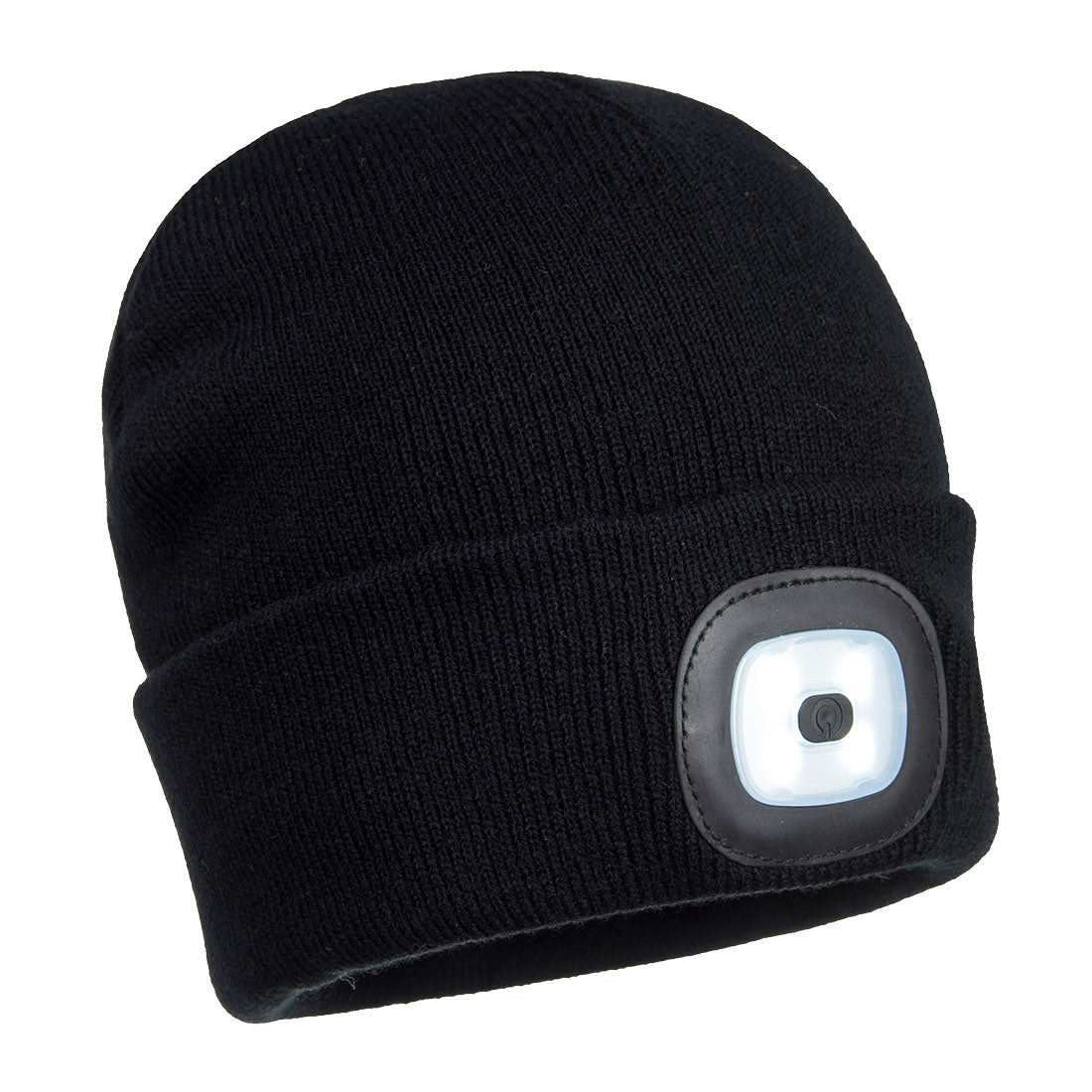 Beanie mit wiederaufladbaren LED - Leuchten vorn und hinten - arbeitskleidung-gmbh