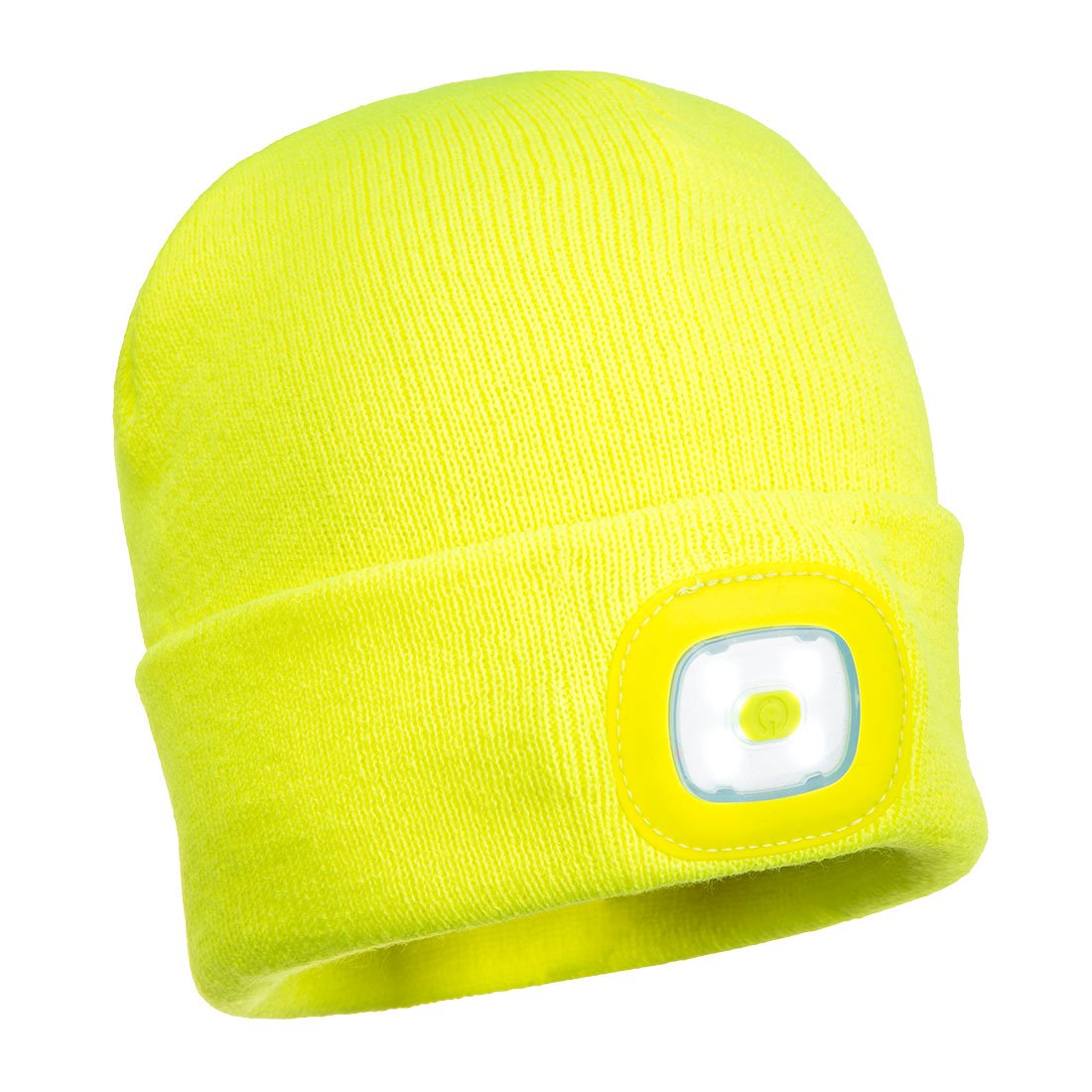 Beanie mit wiederaufladbaren LED - Leuchten vorn und hinten - arbeitskleidung-gmbh