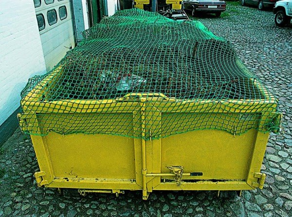 Container-Abdecknetz, knotenlos, Maschenweite 45 mm, umlaufende robuste Randeinfassung - arbeitskleidung-gmbh