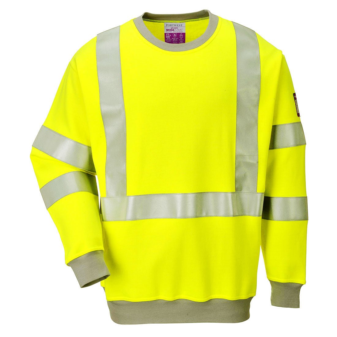 Flame Resistant Anti-Static Hi-Vis Sweatshirt - arbeitskleidung-gmbh