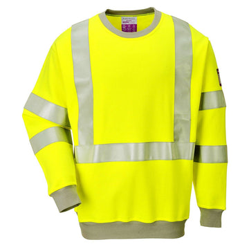 Flame Resistant Anti-Static Hi-Vis Sweatshirt - arbeitskleidung-gmbh