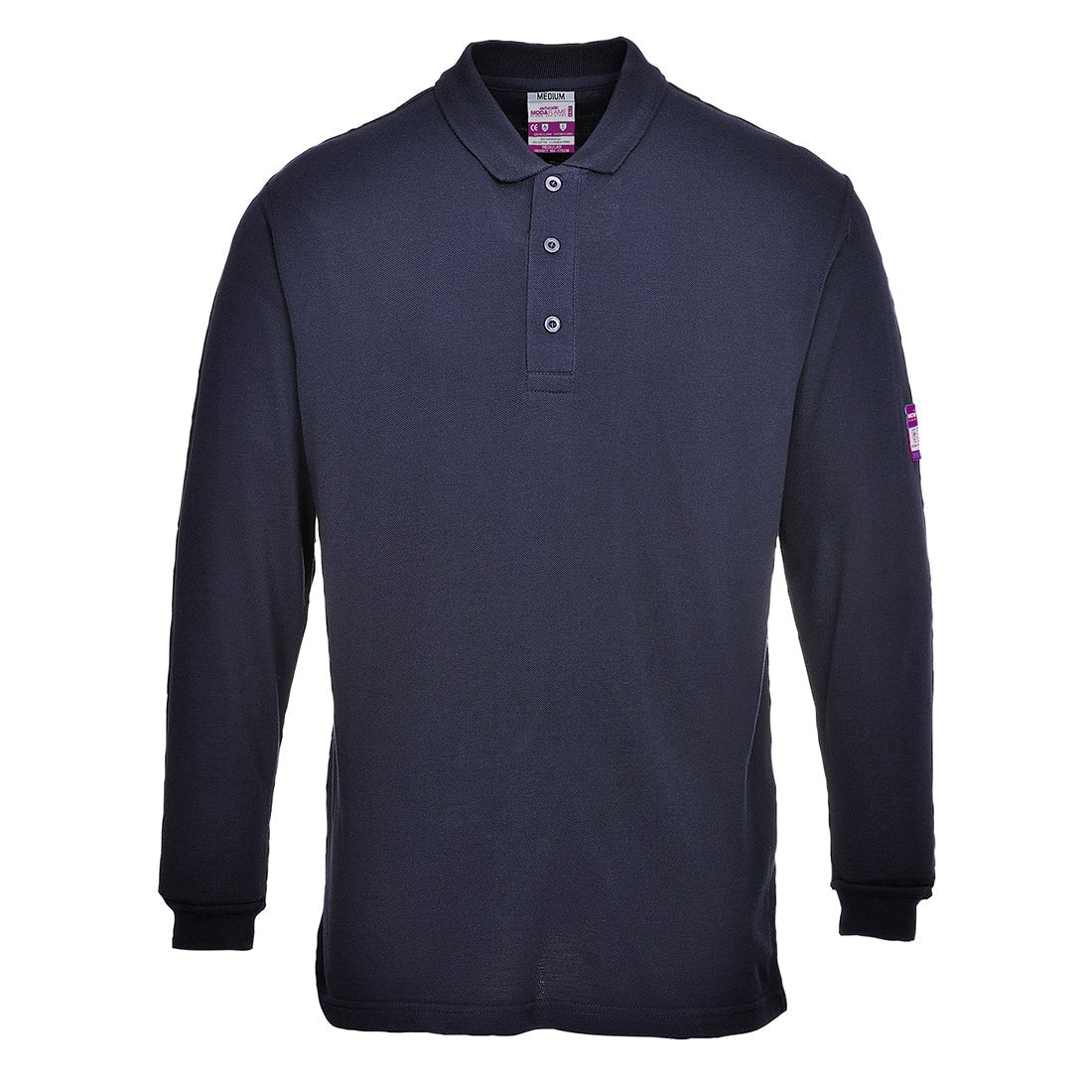 Flame Resistant Anti-Static Long Sleeve Polo Shirt - arbeitskleidung-gmbh