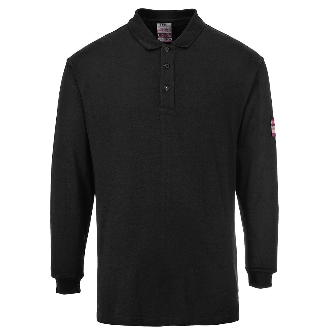 Flame Resistant Anti-Static Long Sleeve Polo Shirt - arbeitskleidung-gmbh