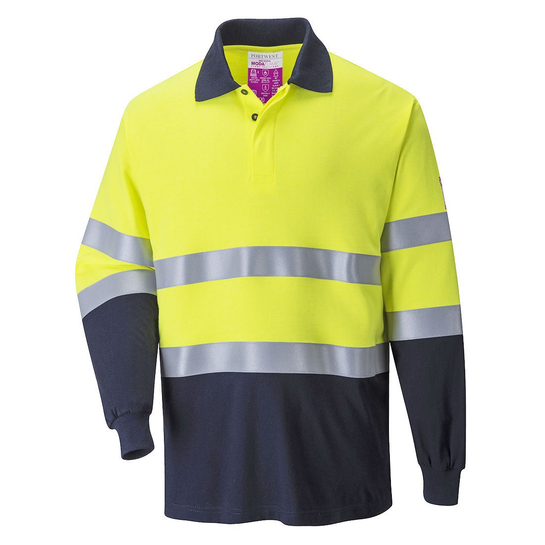 Flame Resistant Anti-Static Two Tone Polo Shirt - arbeitskleidung-gmbh