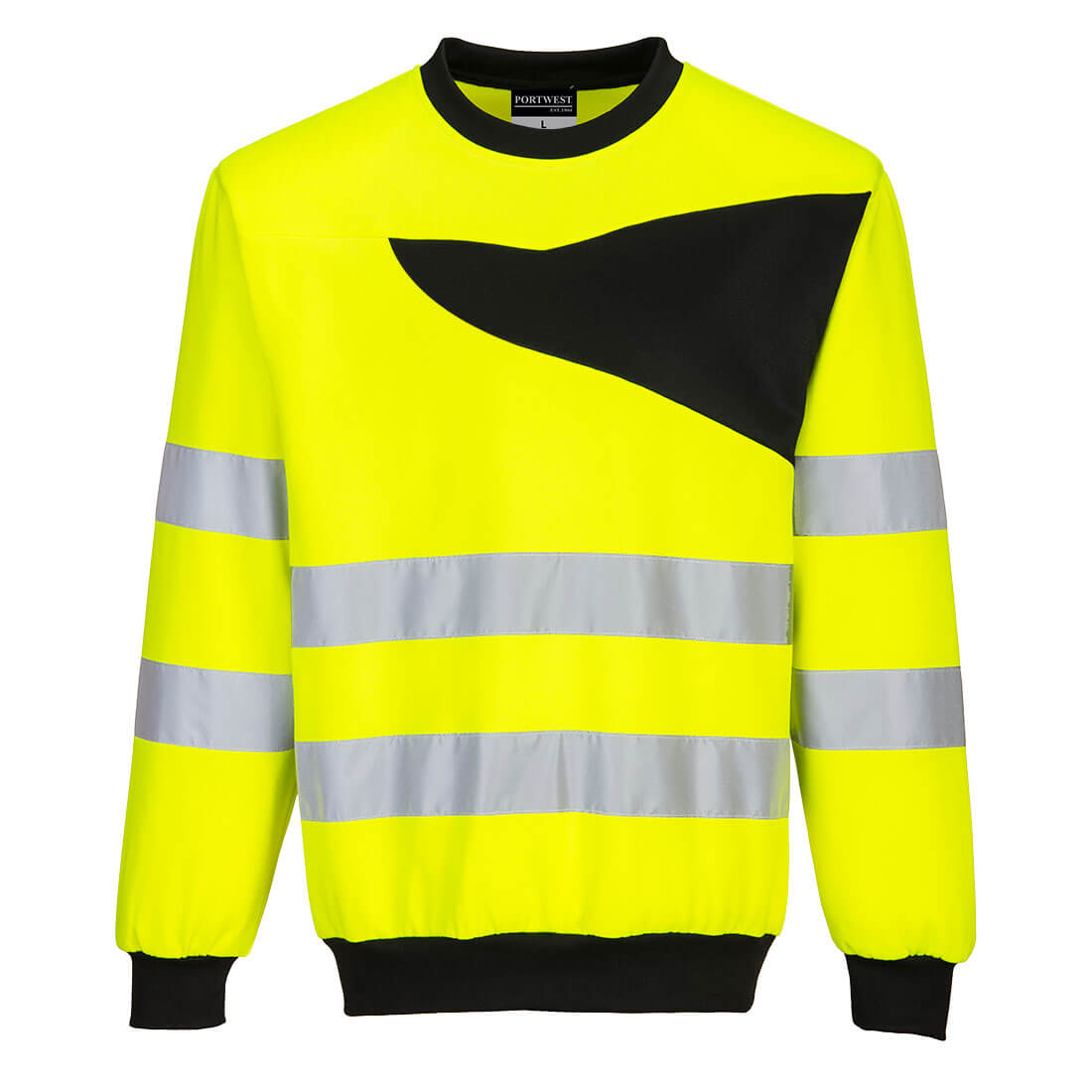 PW2 Hi-Vis Crew Neck Sweatshirt - arbeitskleidung-gmbh