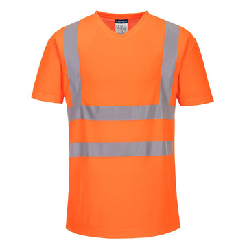 V-Neck Mesh Inserts T-Shirt - arbeitskleidung-gmbh
