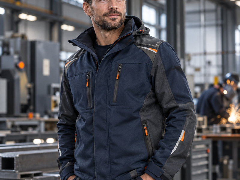 Professionelle Arbeitsjacke in einer modernen Werkstatt