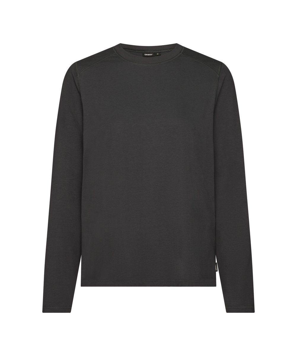 DASSY FUND WOMEN Langarmshirt Anthrazitgrau – Vorderansicht