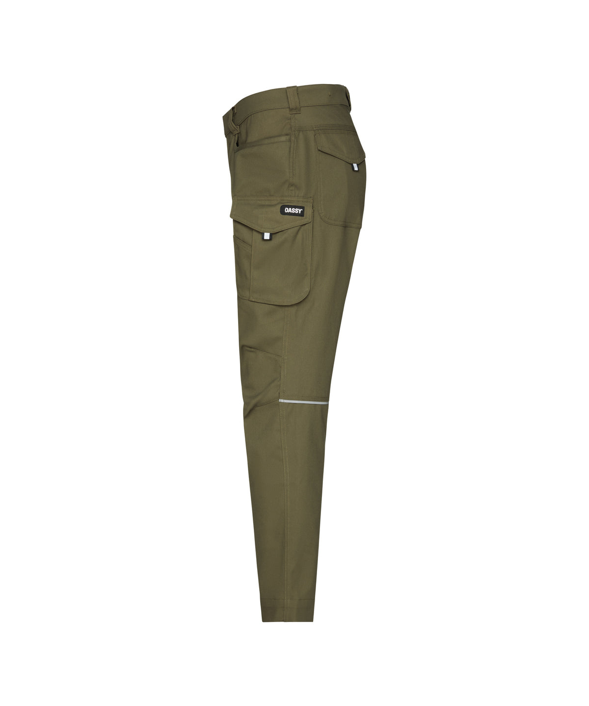 DASSY Gaudi Flex Women Stretch-Arbeitshose – Khakigrün – Seitenansicht