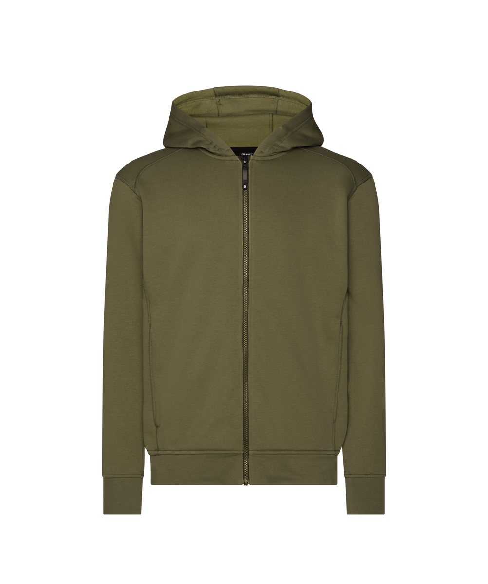 DASSY GRID Kapuzensweatshirt Khakigrün – Vorderansicht