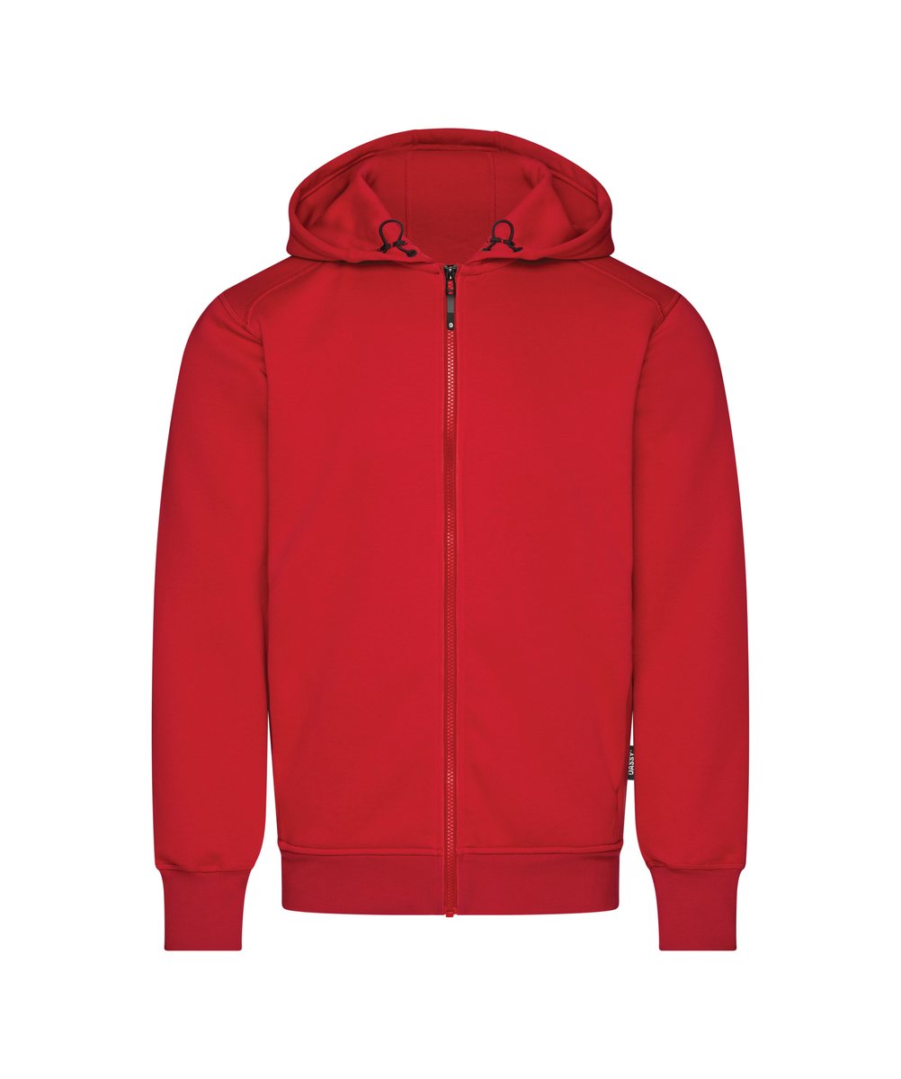 DASSY GRID Kapuzensweatshirt Rot – Vorderansicht