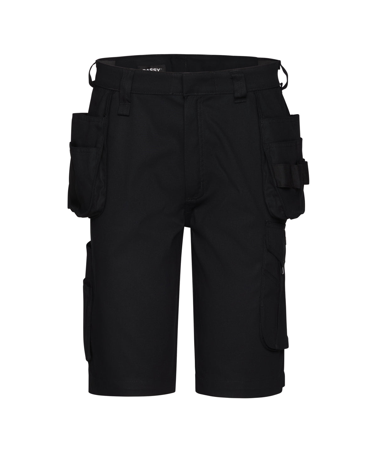 DASSY Kuma Arbeitsshorts mit Holstertaschen – Schwarz – Vorderansicht