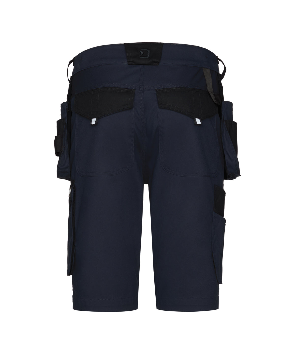 DASSY Kuma Arbeitsshorts mit Holstertaschen – Nachtblau/Schwarz – Rückansicht