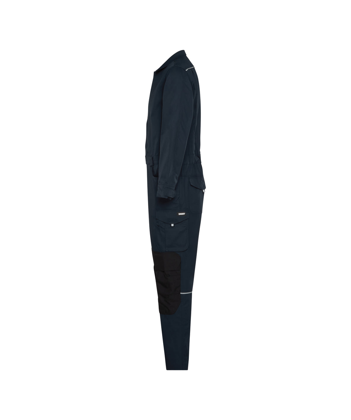 DASSY Moneo Overall mit Kniepolstertaschen – Nachtblau/Schwarz – Seitenansicht