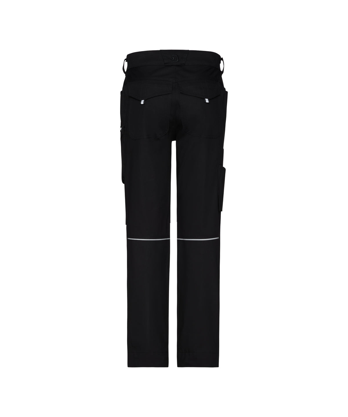 DASSY Ponti Flex Women Stretch-Arbeitshose mit Kniepolstertaschen – Schwarz – Rückansicht