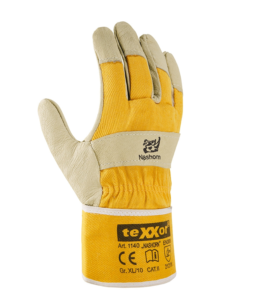 teXXor® Schweinsvollleder-Handschuhe NASHORN-arbeitskleidung-gmbh