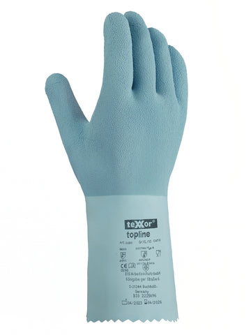 teXXor® topline Chemikalienschutz-Handschuhe NATURLATEX GERAUT-arbeitskleidung-gmbh