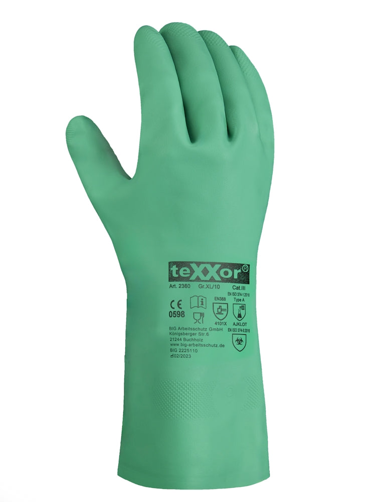 teXXor® Chemikalienschutz-Handschuhe NITRIL-arbeitskleidung-gmbh