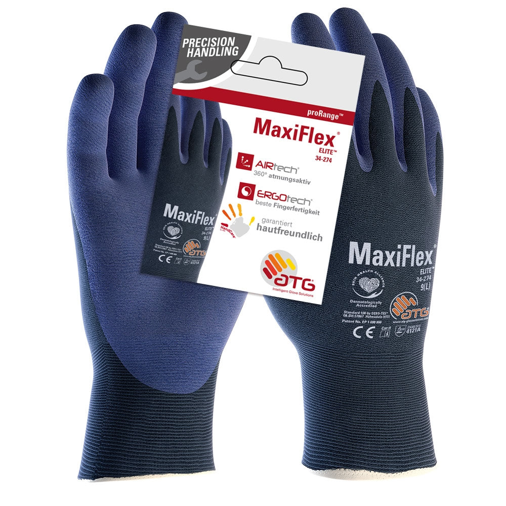 MaxiFlex® Elite™ Nylon-Strickhandschuhe (34-274 HCT), SB-Verpackung-arbeitskleidung-gmbh