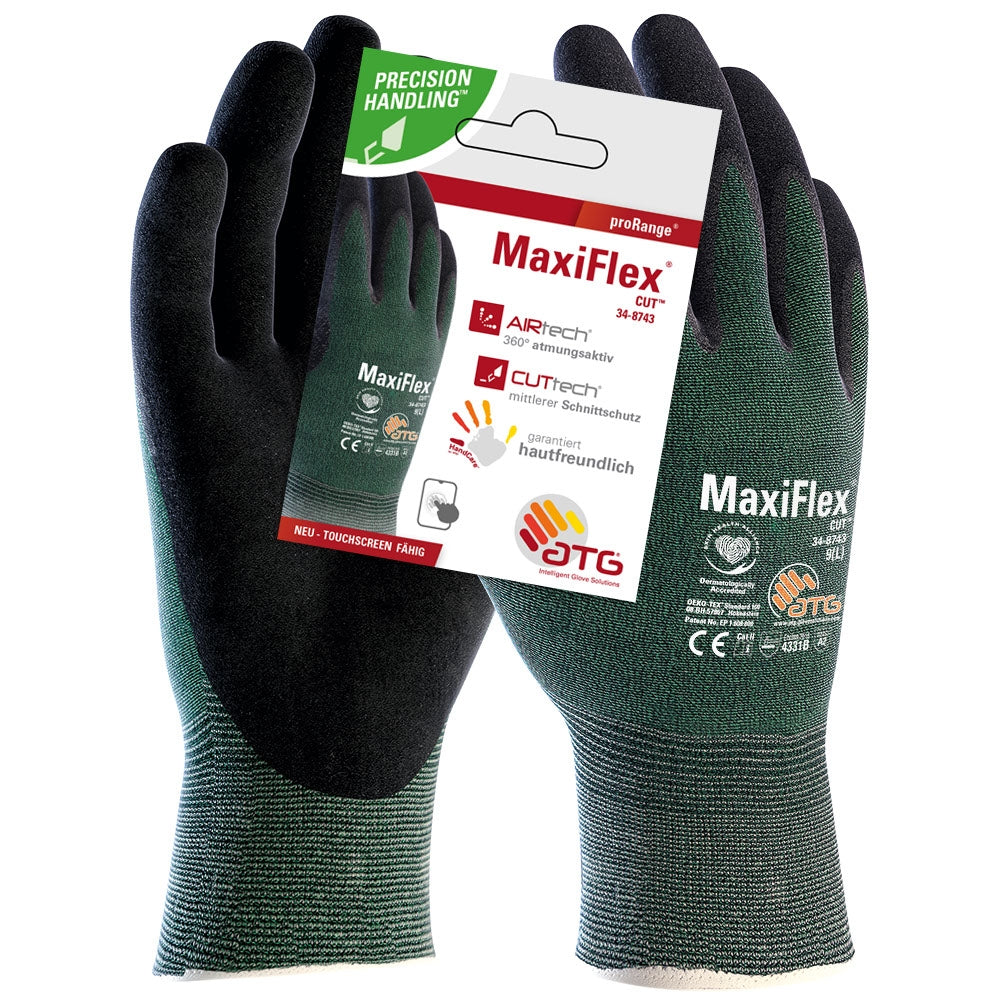 MaxiFlex® Cut™ Nylon-Strickhandschuhe (34-8743 HCT), SB-Verpackung-arbeitskleidung-gmbh