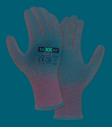 teXXor® Schnittschutz-Strickhandschuhe CUT C ohne Beschicht.-arbeitskleidung-gmbh