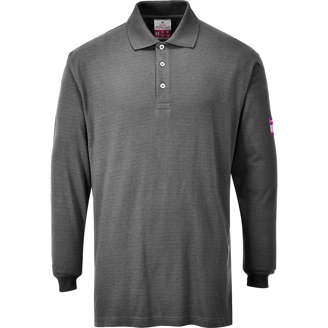 Flame Resistant Anti-Static Long Sleeve Polo Shirt - arbeitskleidung-gmbh