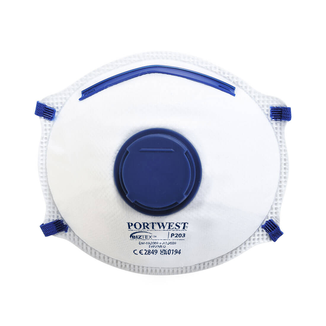 P203 - FFP2 Dolomit Feinstaubmaske mit Ventil Weiss - arbeitskleidung-gmbh