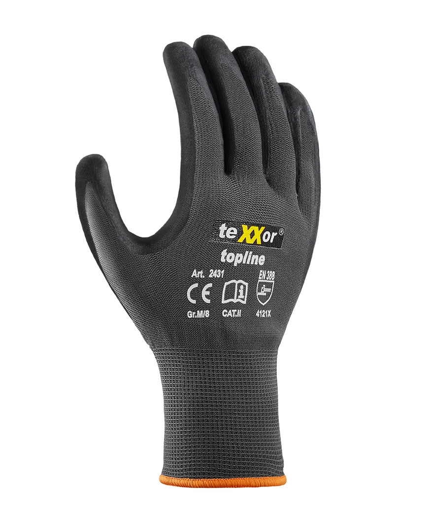 teXXor® Nylon-Strickhandschuhe NITRIL BESCHICHTET - arbeitskleidung-gmbh
