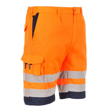 Warnschutz-Shorts aus Polyester-Baumwolle - arbeitskleidung-gmbh